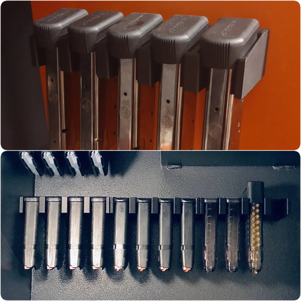 Uchwyt na magazynki 9MM (wkładane z przodu) magnetyczny