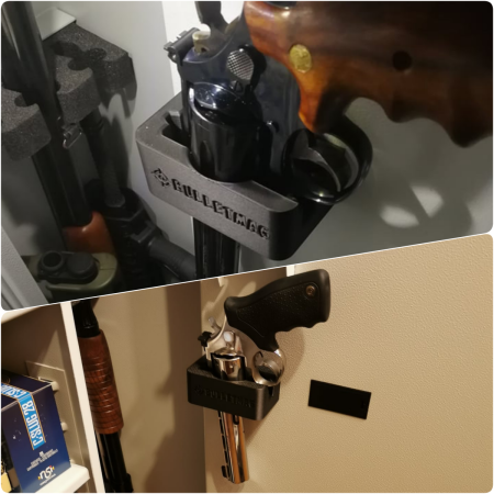 Uchwyt na rewolwer (mocowanie bokiem - wkładanie od góry)