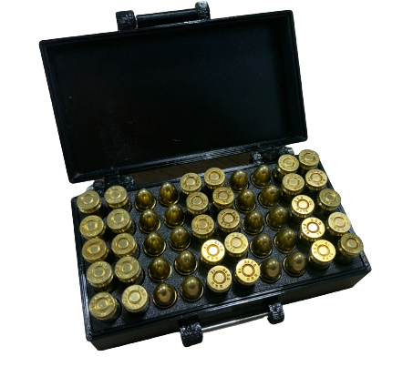 Pudełko / pojemnik na amunicję 9MM (pokrywka na zapięcie)