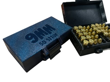 Pudełko / pojemnik na amunicję 9MM (pokrywka na zapięcie)