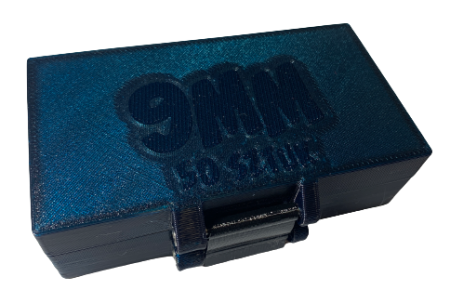 Pudełko / pojemnik na amunicję 9MM (pokrywka na zapięcie)