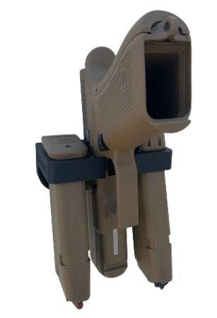 Uchwyt na broń krótką i magazynek / magazynki 9mm (wkładane od góry)