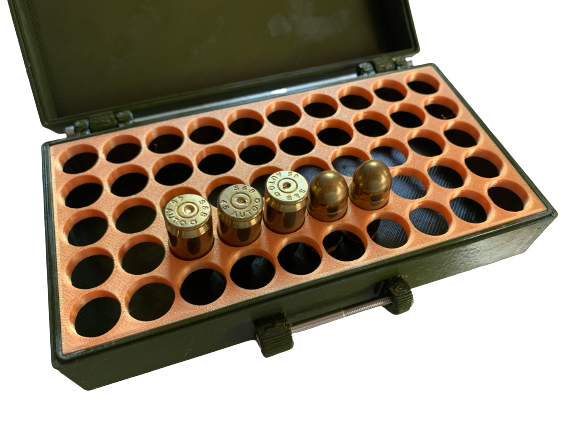 Przejdź do produktu Pudełko / pojemnik na amunicję 45ACP (pokrywka na zapięcie)