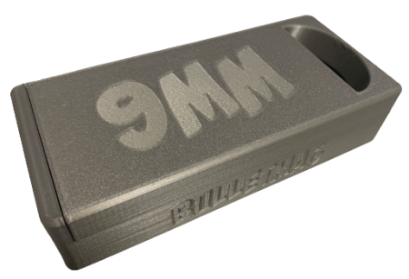 Pudełko / pojemnik na 50 sztuk amunicji 9MM (przesuwana pokrywka)