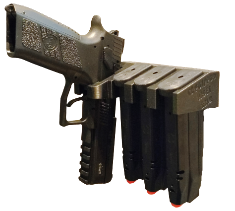 Przejdź do produktu Uchwyt na broń krótką CZ P07/P09 9MM / KADET .22LR  i magazynek / magazynki (wkładane z przodu)