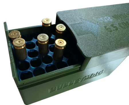 Pudełko / pojemnik na amunicję .308 WINCHESTER / 6.5 CREEDMOOR (przesuwana pokrywka)