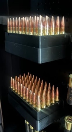 Uchwyt + pudełko / pojemnik na 50 sztuk amunicji kaliber .308 WINCHESTER / 6.5 CREEDMOOR (komplet)