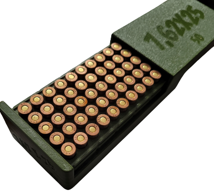 Pudełko / pojemnik na amunicję 7,62x25 TOKAREV (przesuwana pokrywka)