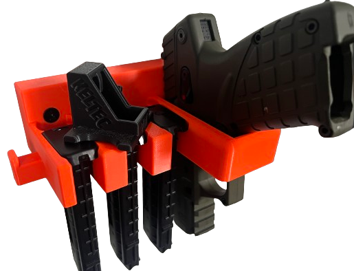 Uchwyt na broń KELTEC P17 i 3 magazynki + szybkoładowarka