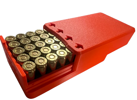 Pudełko / pojemnik na amunicję 9MM do wkładek (przesuwana pokrywka)