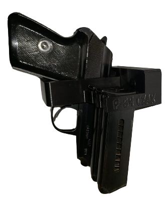 Uchwyt na broń P-64 "CZAK" + 2 magazynki (wkładane z przodu)