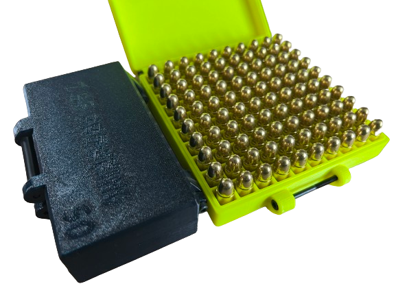 Pudełko / pojemnik na amunicję 7,65 Browning / .32 AUTO (pokrywka na zapięcie)