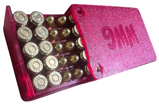 Pudełko / pojemnik na amunicję 9MM (przesuwana pokrywka)