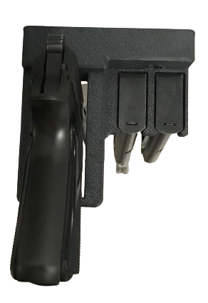 Uchwyt na broń Zastava M70 + magazynki (wkładane z przodu)