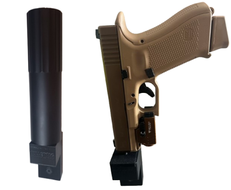 Uchwyt na tłumik lub broń krótką (umieszczanie pionowo)