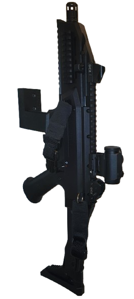 Uchwyt / wieszak na CZ SCORPION EVO 3 S1 - wkładanie w gniazdo magazynka