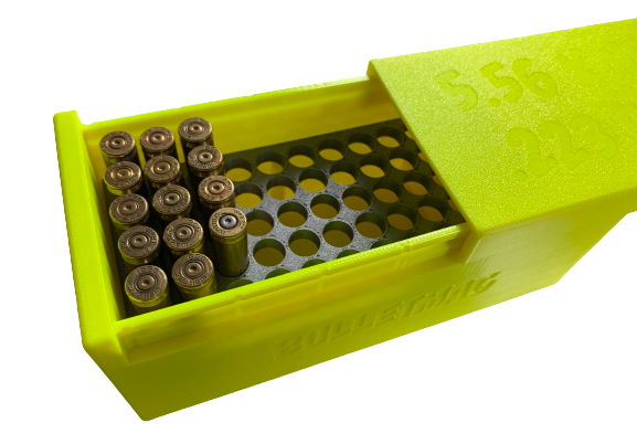 Pudełko / pojemnik na amunicję AR .223 REM / 5.56x45 NATO (przesuwana pokrywka)