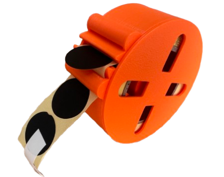 Dyspenser / pojemnik na zaklejki do przestrzelin + zaklejki