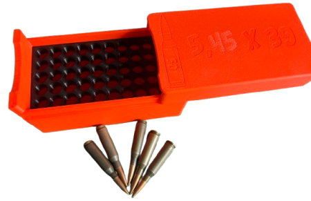 Pudełko / pojemnik na amunicję 5.45x39 (przesuwana pokrywka)