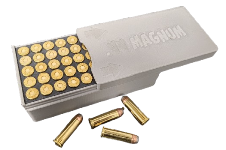 Pudełko / pojemnik na amunicję .44 MAGNUM (przesuwana pokrywka)