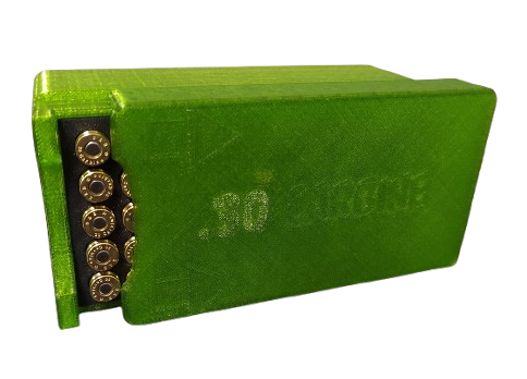 Pudełko / pojemnik na amunicję .30 CARBINE (przesuwana pokrywka)