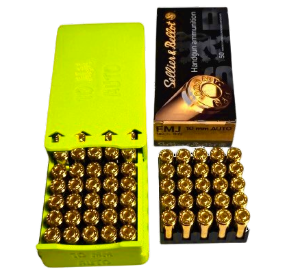 Pudełko / pojemnik na amunicję 10MM AUTO do wkładek S&B (przesuwana pokrywka)