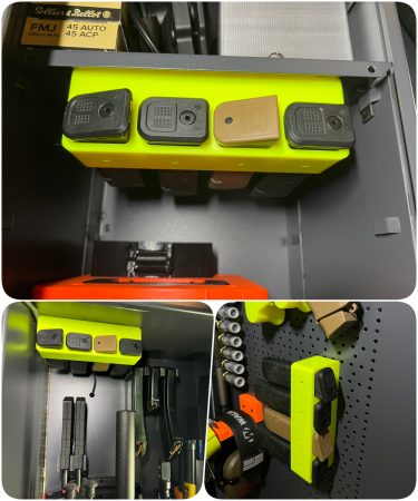 Uchwyt / wieszak magnetyczny na magazynki 9MM (podwieszany)