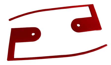 Flaga bezpieczeństwa - uniwersalna długa (gumowa) - 2 sztuki w komplecie