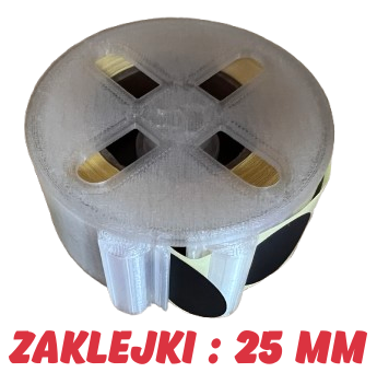 Dyspenser DUŻY na zaklejki + 500 szt zaklejek 25mm