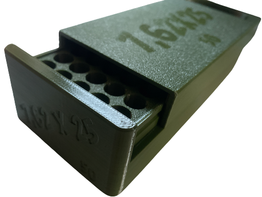 Pudełko / pojemnik na amunicję 7,62x25 TOKAREV (przesuwana pokrywka)