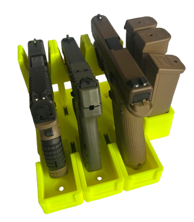 Stojak modułowy na broń krótką (z opcją magazynków obok)